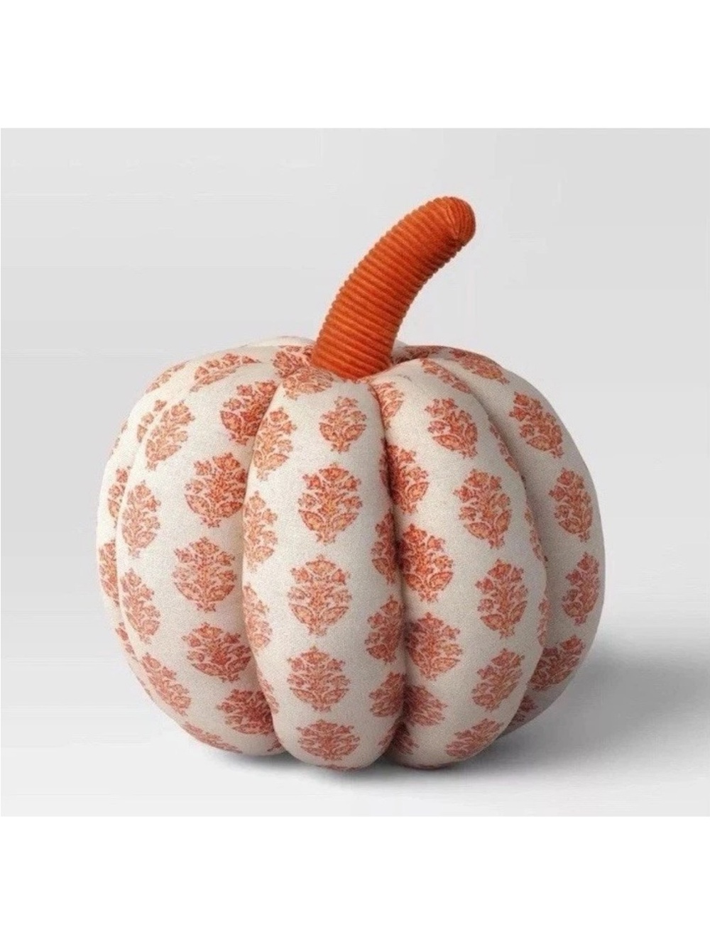 Super Cute ~ Block Print Pumpkin Novelty Throw Pillow Beige/Orange
9.5x9.5"